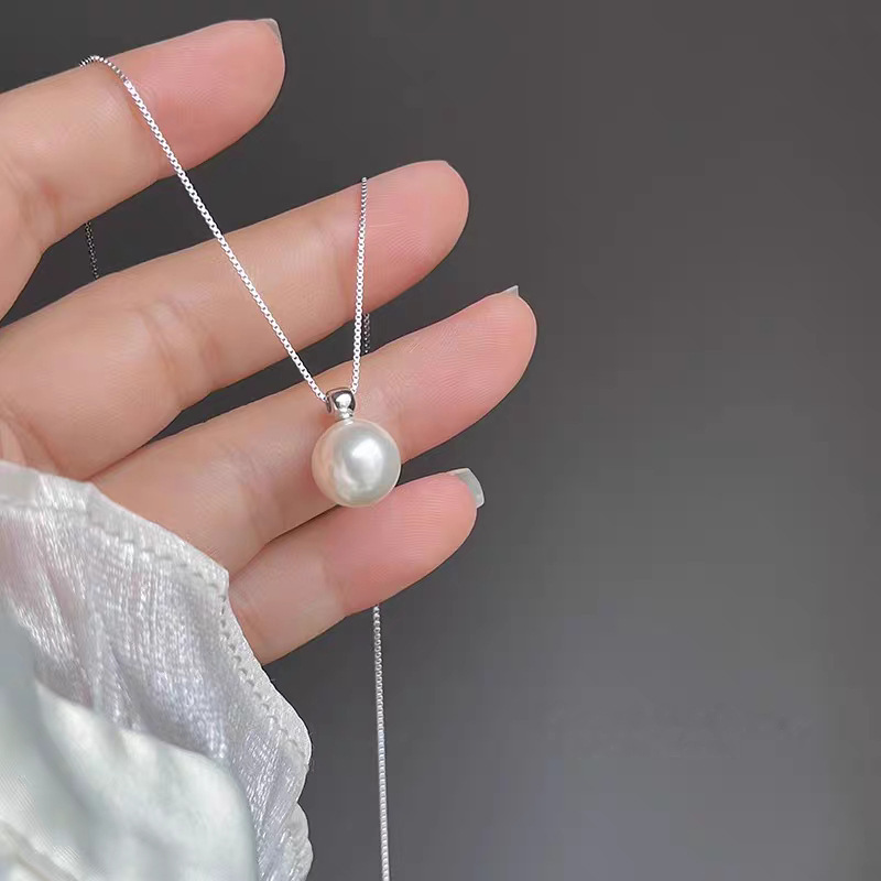 Pearl Trim Chain - 925 Sterling Silber 8 mm Perlenkette