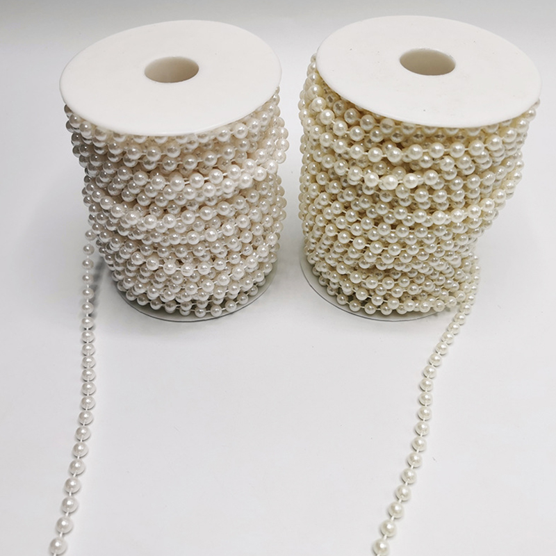 5 Meter/Set weiße Perlenkette  – Pearl Trim Chain Bewertung und Preis