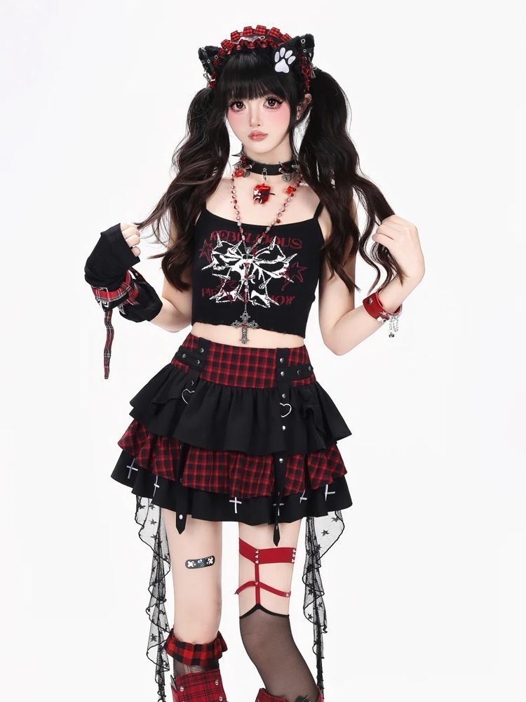 Y2K Punk Gothic Kawaii 3-teili – Elastic Lace Trim Bewertung und Preis