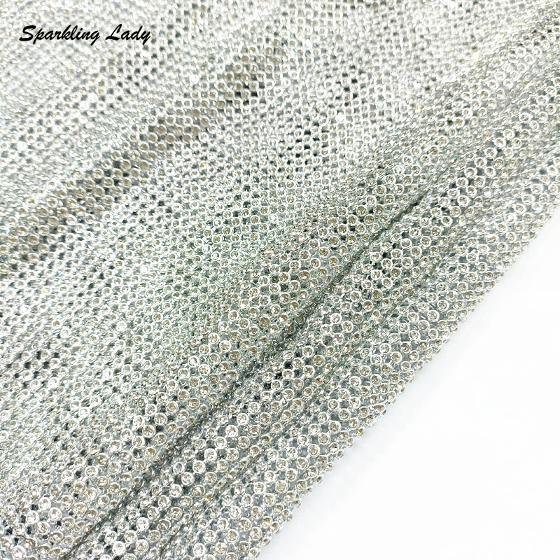 3MM Modischer Metall-Strass-St – Crystal Mesh Fabric Bewertung und Preis