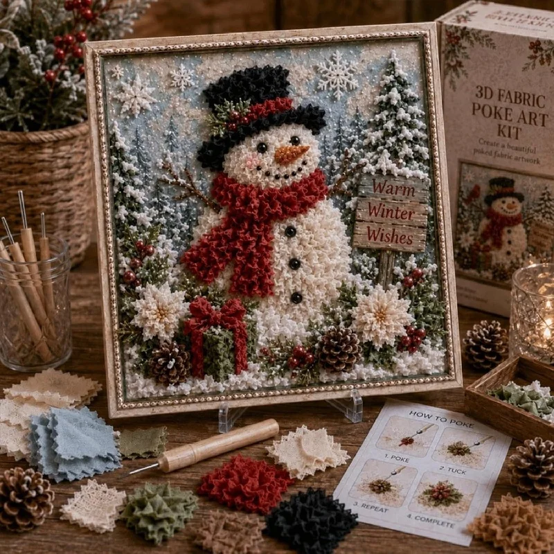Vintage Weihnachts-Stoff-Poke- – Embroidery Craft Bewertung und Preis